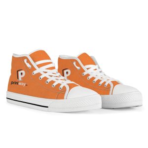 Adults White High Top Canvas Shoes (CN)