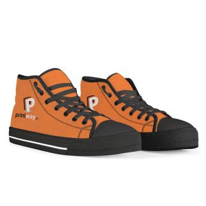 Adults Black High Top Canvas Shoes (CN)