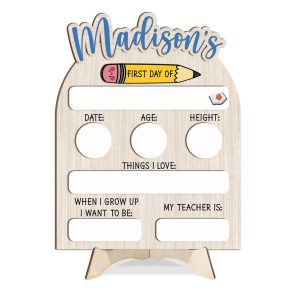 2 Layered Wooden Reusable School Sign (VN)